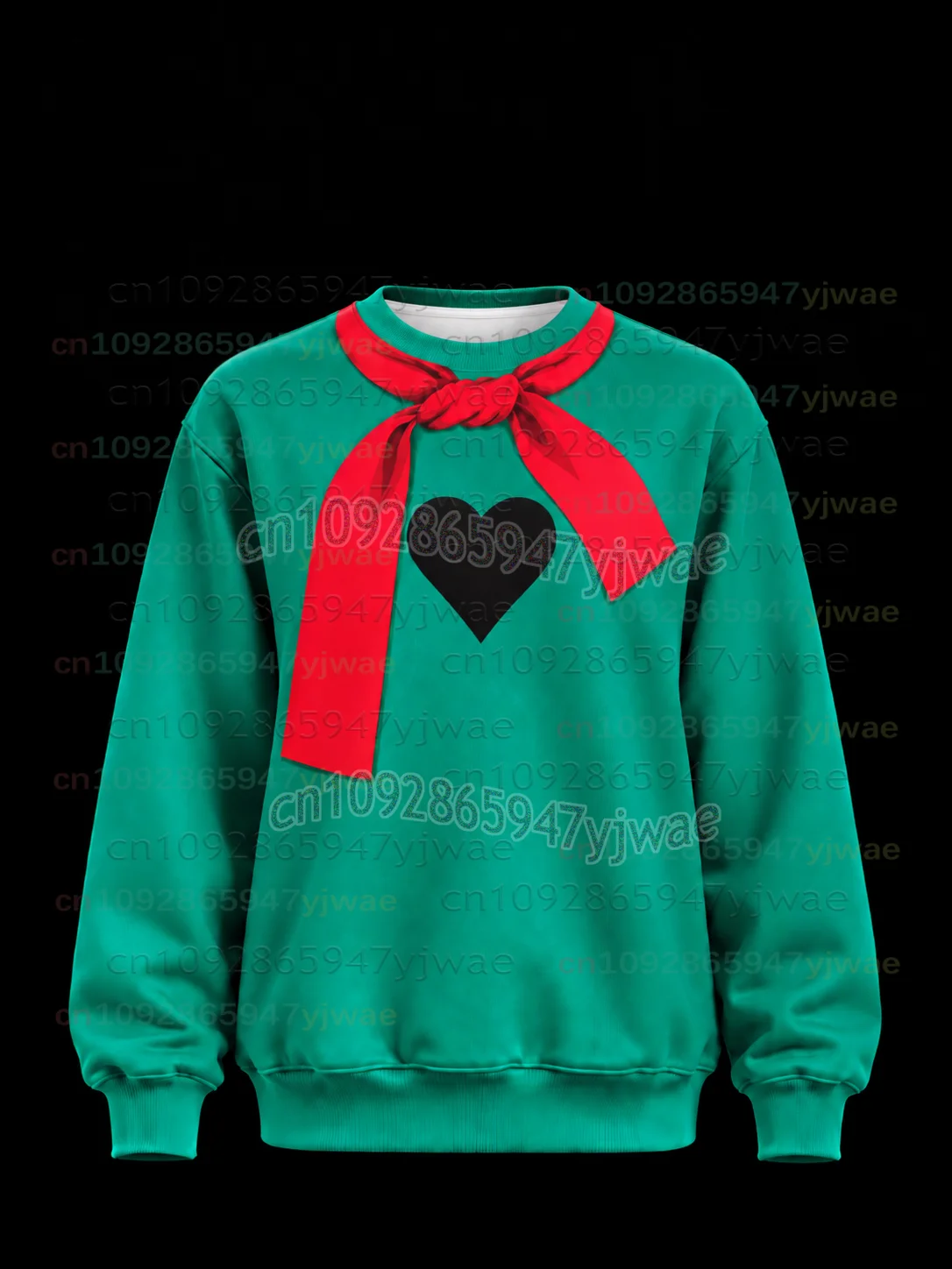 Deltarune Undertale Kris Cosplay Langarm-Sweatshirt mit O-Ausschnitt, Modisches Kleidungsstück für Männer und Frauen, 2026, Grün-Gelb Gestreifter Pullover – Detail 7