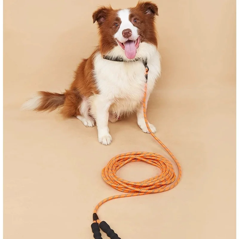 3M/5M/10M/15M/30M Soft Padded Reflective Long Dog Leash in Multiple Lengths for Small to Large Dogs with Comfortable Handle