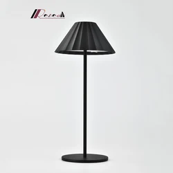 Modern Rechargeable Battery LED Desk Lamp Touch Light Portable Lamps for Dinner Coffee Table Restaurant Bedroom Bar Hotel