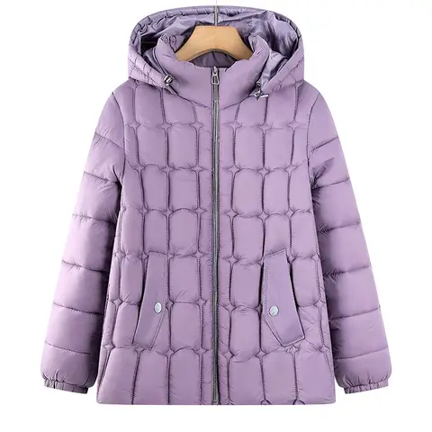 Piumino invernale in cotone Parka caldo spesso Cappotto imbottito con cappuccio da donna Cappotto casual allentato Giacca imbottita in cotone Capispalla femminile