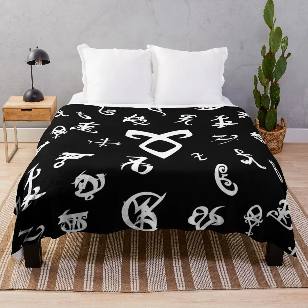 Runes Throw Blanket Sofa Quilt Blankets Sofas Of Decoration Bed Blankets