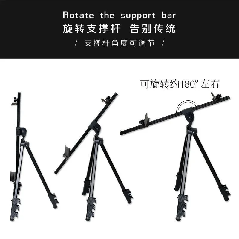 Portable Aluminum Alloy Easel Foldable Bracket Adjustable Retractable Stand for Outdoor Sketching Watercolor Painting