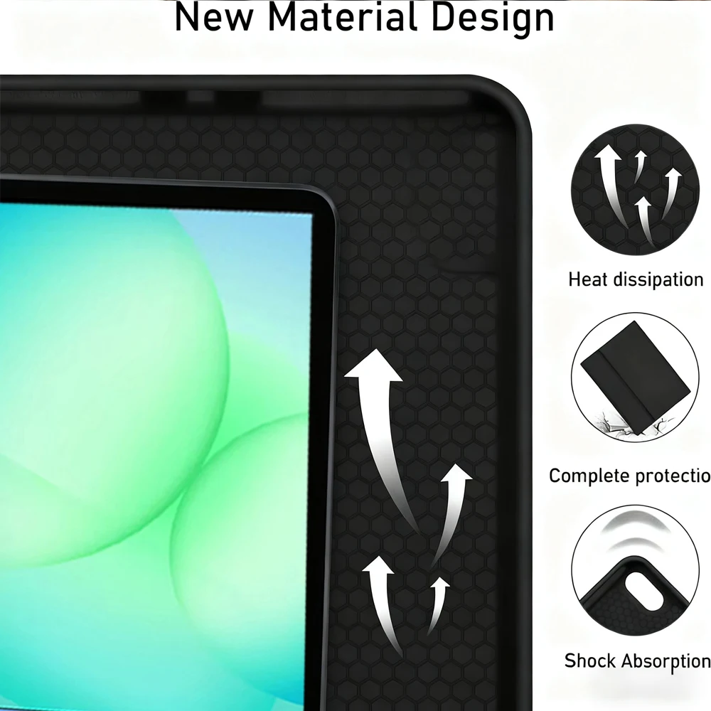 حافظة لهاتف سامسونج جالاكسي تاب A11 8.7 بوصة، غطاء لوحة مفاتيح بلوتوث قابل للفصل لهاتف سامسونج جالاكسي تاب A9 8.7 بوصة مع فتحة قلم