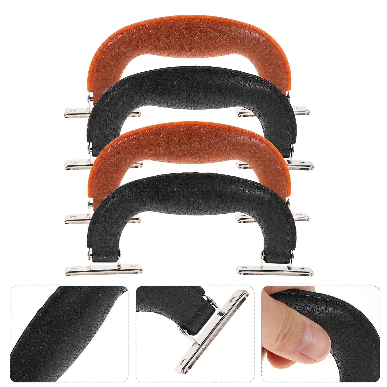 

4Pcs Plastic Handle Modern Simple Design Smooth Pull for Cabinet Wardrobe Drawer Shoe Cabinet Brown Black Suitcase Handle