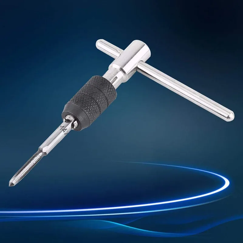 

1 Set Of Silver Nine-Piece Taper Die Set 9pc Tap Hinge Combination 1pc Black Winch Plus Twist Drill Thread Tap Combination