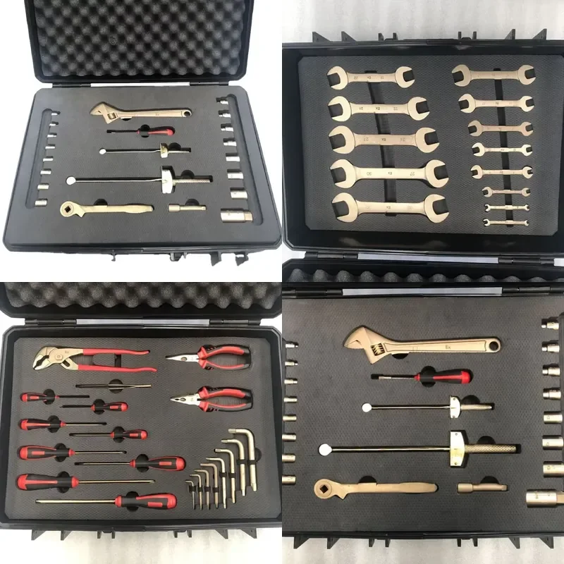 Oak Brand Aluminum Bronze Non Sparking Tools Set 55pcs Spanner Plier Industrial Grade Convenience Suitable for Various Fields