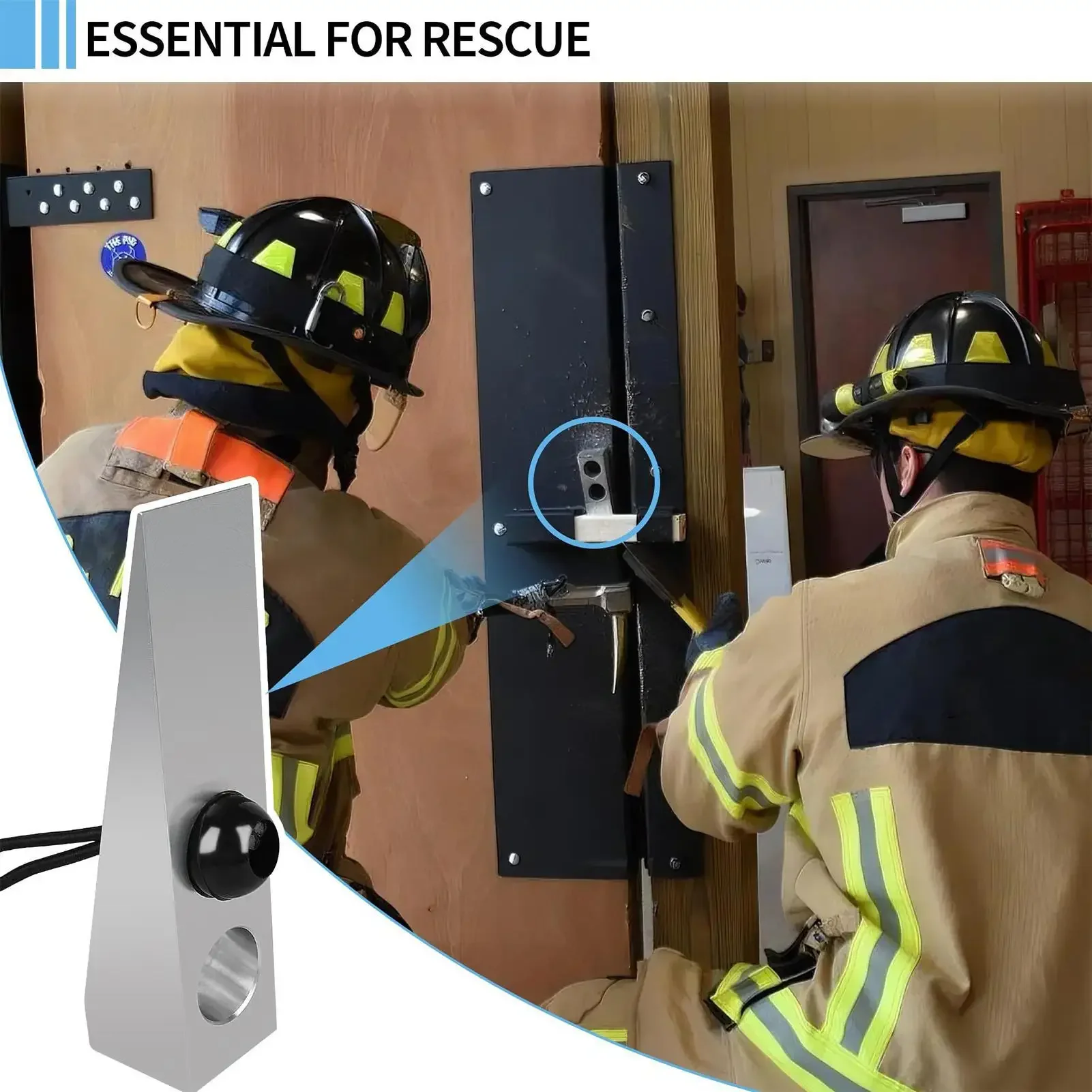 Firefighter Wedge Forced Entry Aluminum Rescue Device Metal Door Chock Rescue Wedge for Window Wall Safety Inspection Building