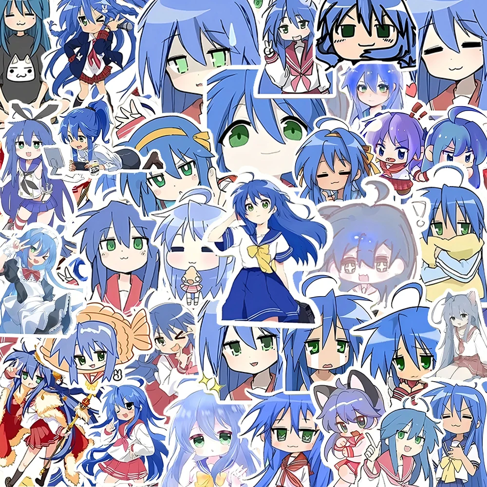 

10/30/50PCS Lucky☆Star Izumi Konata Anime Stickers Kawaii Girl Cartoon Decals for Motorcycle Suitcase Phone Kid DIY Sticker Toy