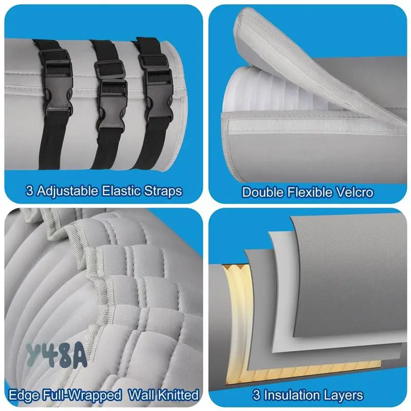 

Portable AC Hose Protector Portable AC Window Vent Kit Air Conditioner Hose Cover-Y48A