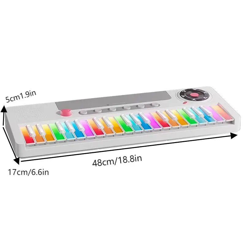 

Educational 37-Key Kids Keyboard: Eye-Care Led + Tutorials, Ideal Music Gift for Kids
