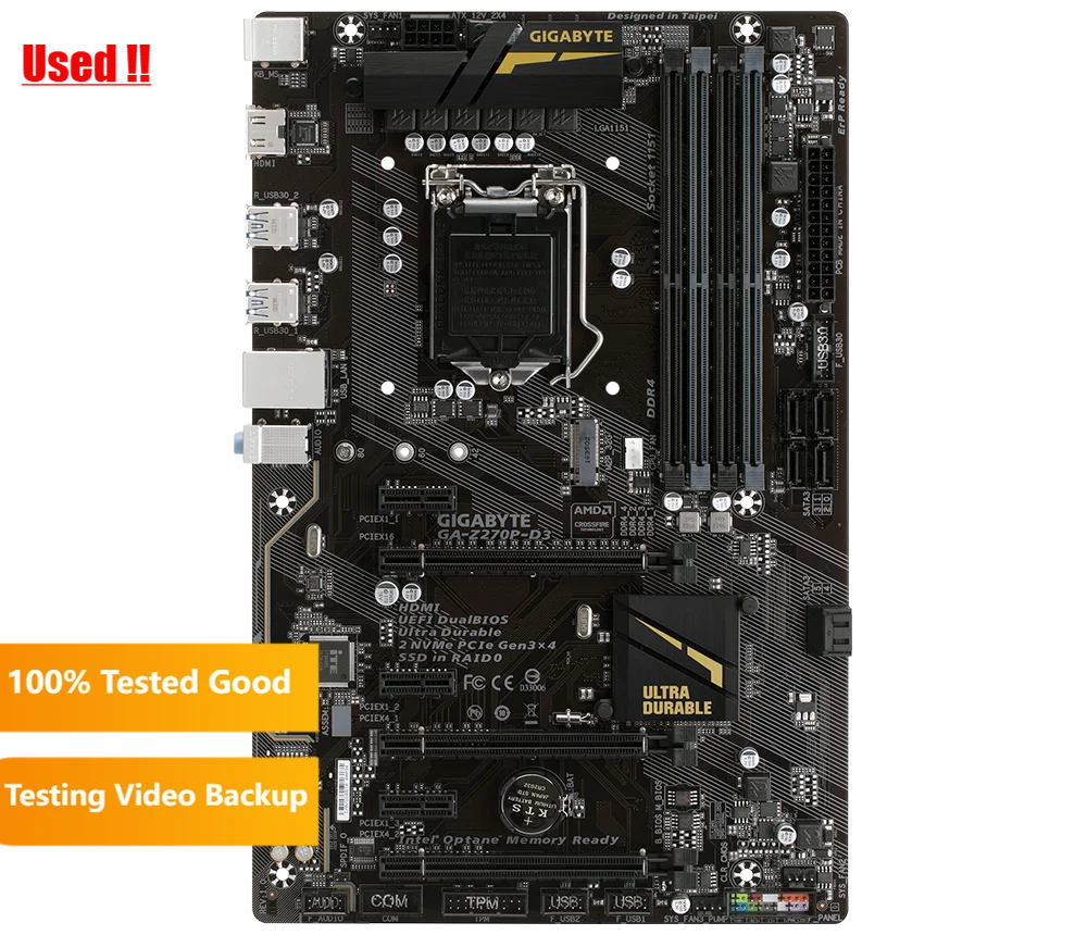 GIGABYTE GA Z270P-D3 Motherboard DDR4 LGA 1151 DDR4 For Intel Z270 64GB USB3.1 HDMI Desktop Mainboard