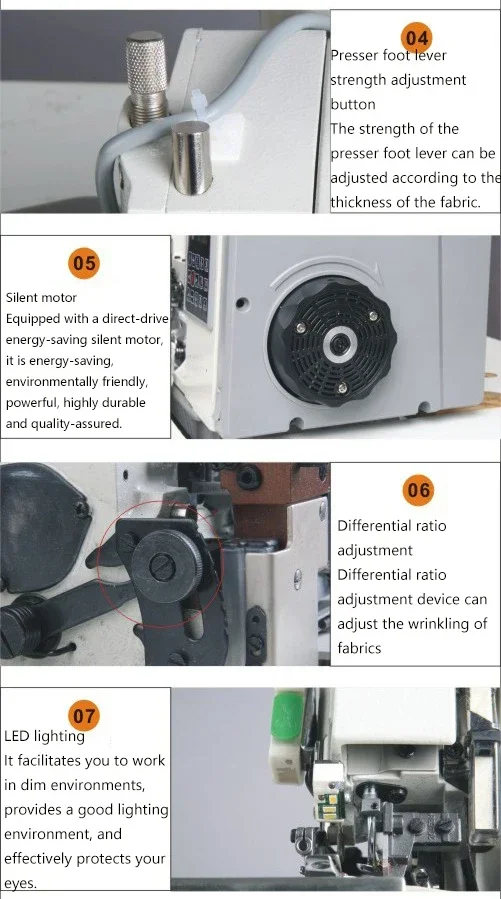 Industrial Overlock Sewing Sealer Complete Set Automatic Thread Trimming Overlock Sewing Machine Computer Type