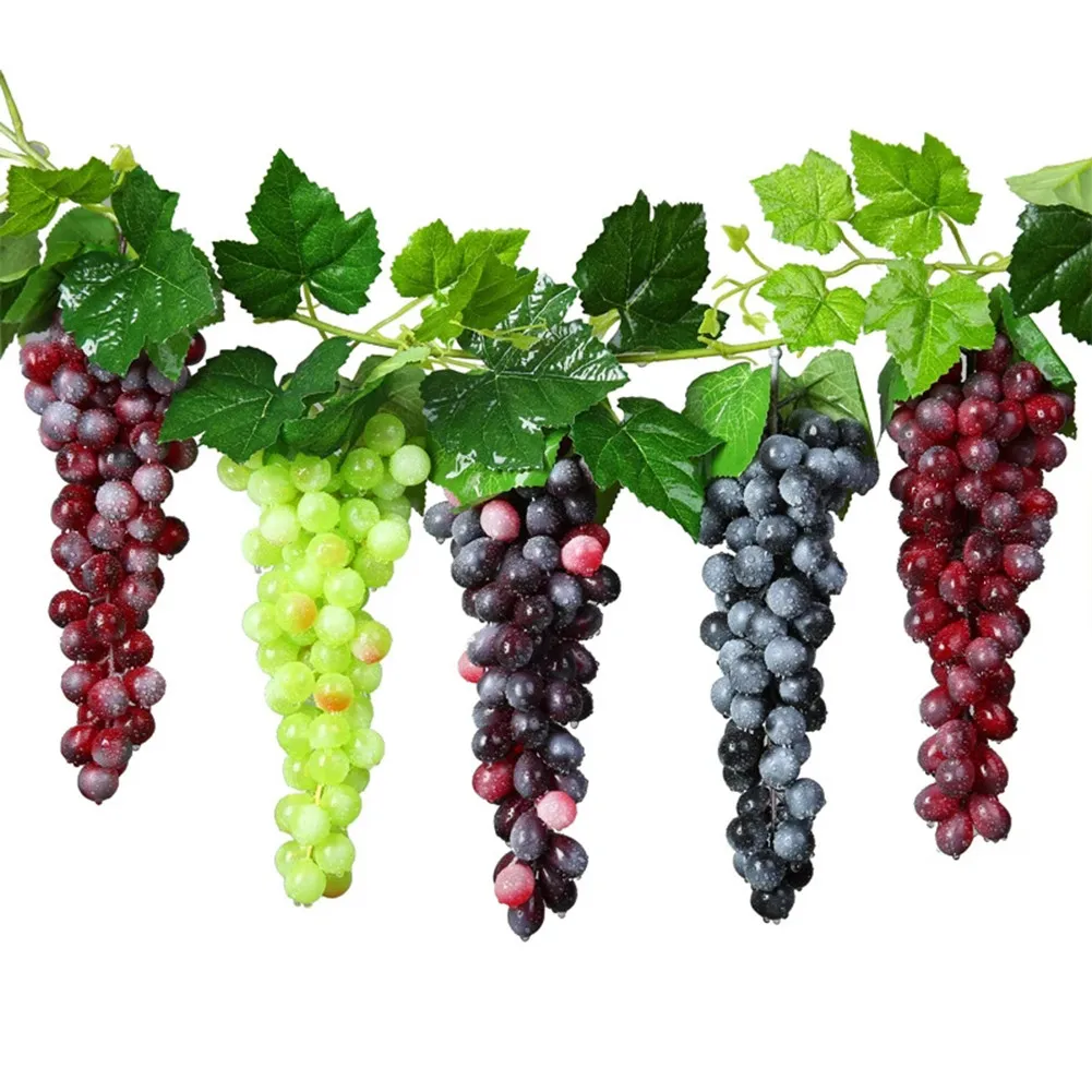 18/22CM Simulation Grape Plastic Fruit Fake Fruits Photo Props Artificial Grape Fruit Shop Display Model Ornaments Home Decor