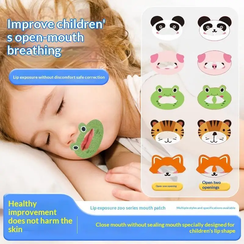30 Sheets Kids Cartoon Mouth Tape Anti Snoring Patch Children Closed Mouth Breathing Correction Sleep Sticker