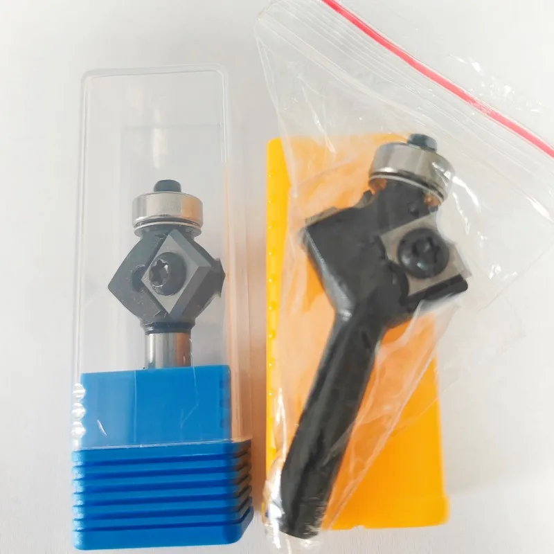 Imagem -06 - Oblíqua Angle Router Bit mm Haste com Rolamento Escultura em Madeira Fresa Ferramentas para Carpintaria Arredondamento de Canto Moinho Final 45 Graus