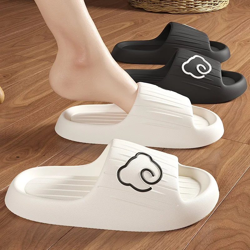 

WDZKN легкие домашние тапочки, женские летние домашние тапочки для ванной комнаты с открытым носком, быстросохнущие крутые тапочки для пар, шлепанцы из ЭВА с толстой подошвой