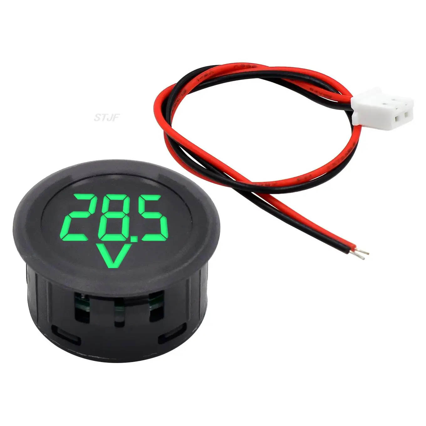 DC 4-100V LED Digital Display Circular Two-wire Voltmeter DC Digital Voltmeter Head Display Reverse Connection Protection