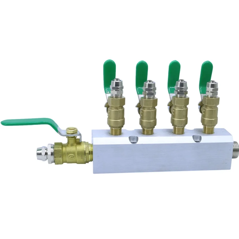 pneumatic trachea multi-channel distributor 16/12/10/8/6/4 mm quick screw joint air source shunt g as block