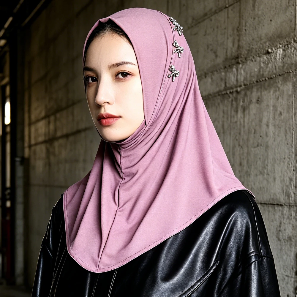 

Women Instant Scarf Rhinestone Shawls Wrap Amira Muslim Hijab Turban Islam Prayer Hijab Niqab Nikab Arabic Headscarf Turban Cap