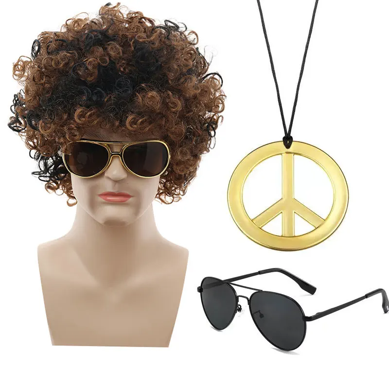 حار بيع فاسق شعر مستعار هالوين كوس ديسكو روك غطاء شخصية انفجار رئيس شعر مستعار #3