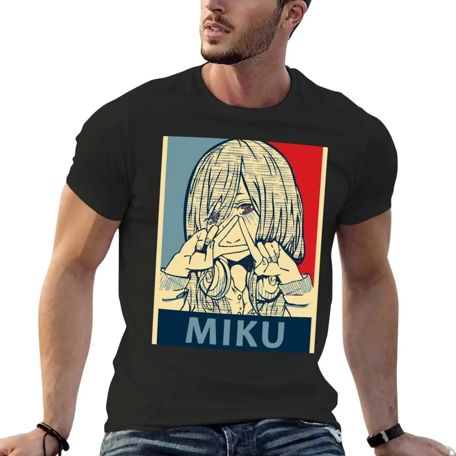 Go Toubun no Hanayome - Miku Nakano Anime Poster T-Shirt cute clothes summer clothes mens clothes