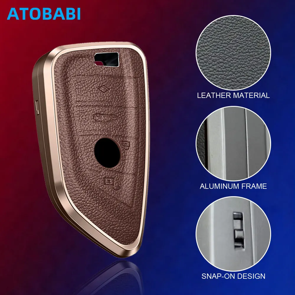 

Aluminum Alloy Car Key Cover Bag For BMW 3 5 7 F Series X5 F15 F16 X6 F46 F35 G30 G11 G12 Smart Remote Fobs Shell Protector Case