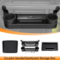 Caja de almacenamiento con mango de copiloto para coche, bandeja organizadora para salpicadero de consola central para Suzuki Jimny JB64 JB74 2019 Up, accesorios interiores