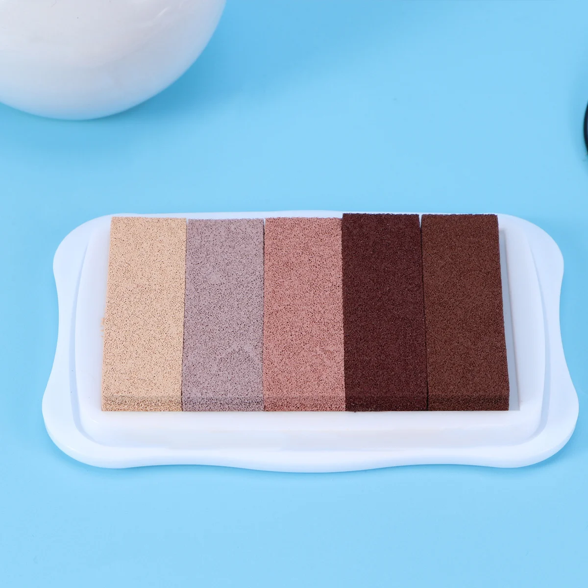 5 ألوان متدرجة مختمة للفنون والحرف اليدوية أداة ختم قابلة لإعادة الاستخدام هدية مثالية للعب خيال الأطفال باللون البني #6