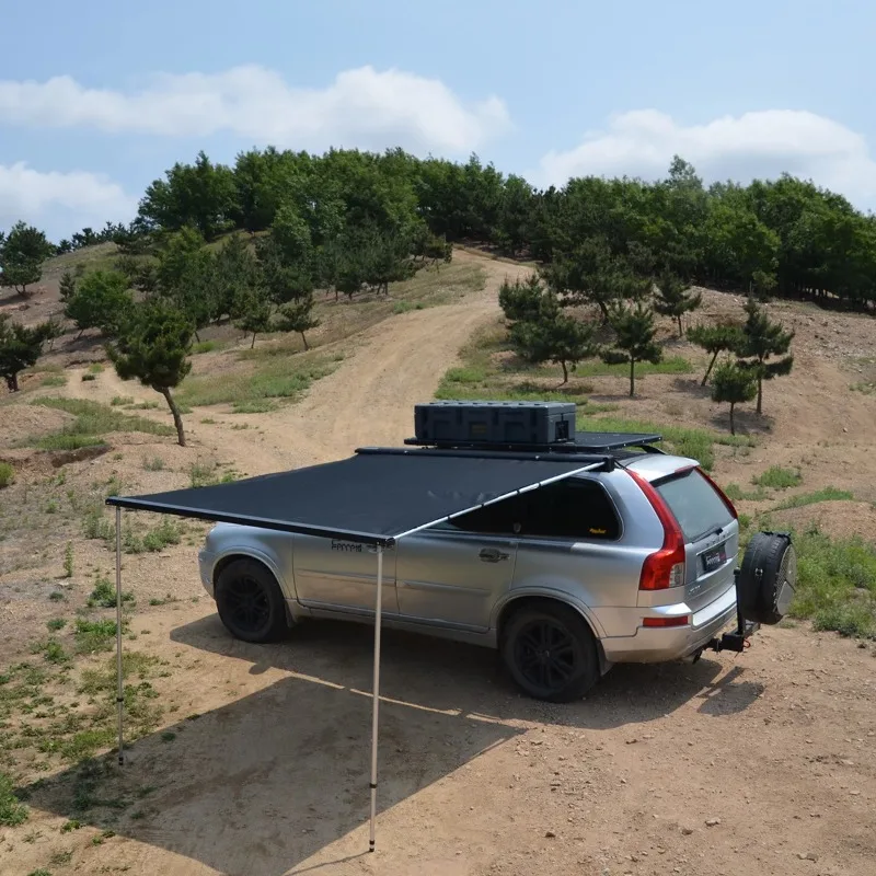 Premium SUV/4WD Car Side Awning Tent Custom Aluminum Alloy Shell, UV Protection & Waterproof Sun Shelter for Offroad Vehicles