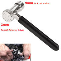 ATV Tool For Scooter Motorcycle Engine Valve Adjustment Wrench Kit (3mm Tappet Adjuster Driver/ 9mm Screw Adjusting Spanner