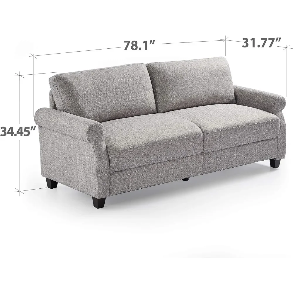 Canapés de salon faciles à assembler, canapé gris doux