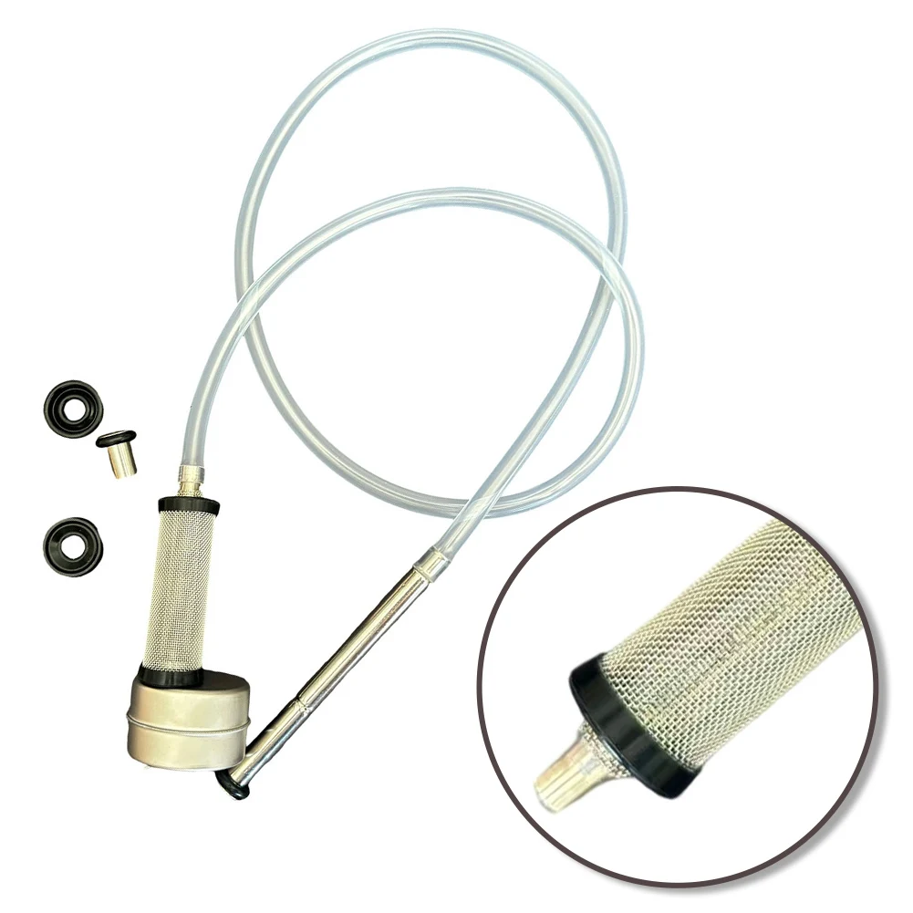 Floating Dip Tube for Pressurized Beer Kegs with Dual Stainless Mesh 300/500 and External Connection Interface