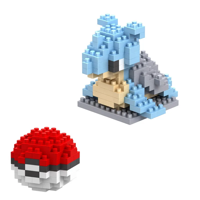 75 Stile Pokémon Bausteine Montage Anime Pikachu Glurak Schigerausche Bisasam Gengar Figuren Spielzeug für Kinder Geschenk