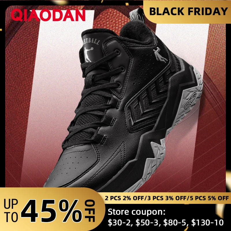 qiaodan-baskets-impermeables-antiderapantes-polaire-chaussures-de-basket-ball-chaudes-hommes-2025-hiver-chaussures-montantes-en-cuir-coton-qxa013253108b