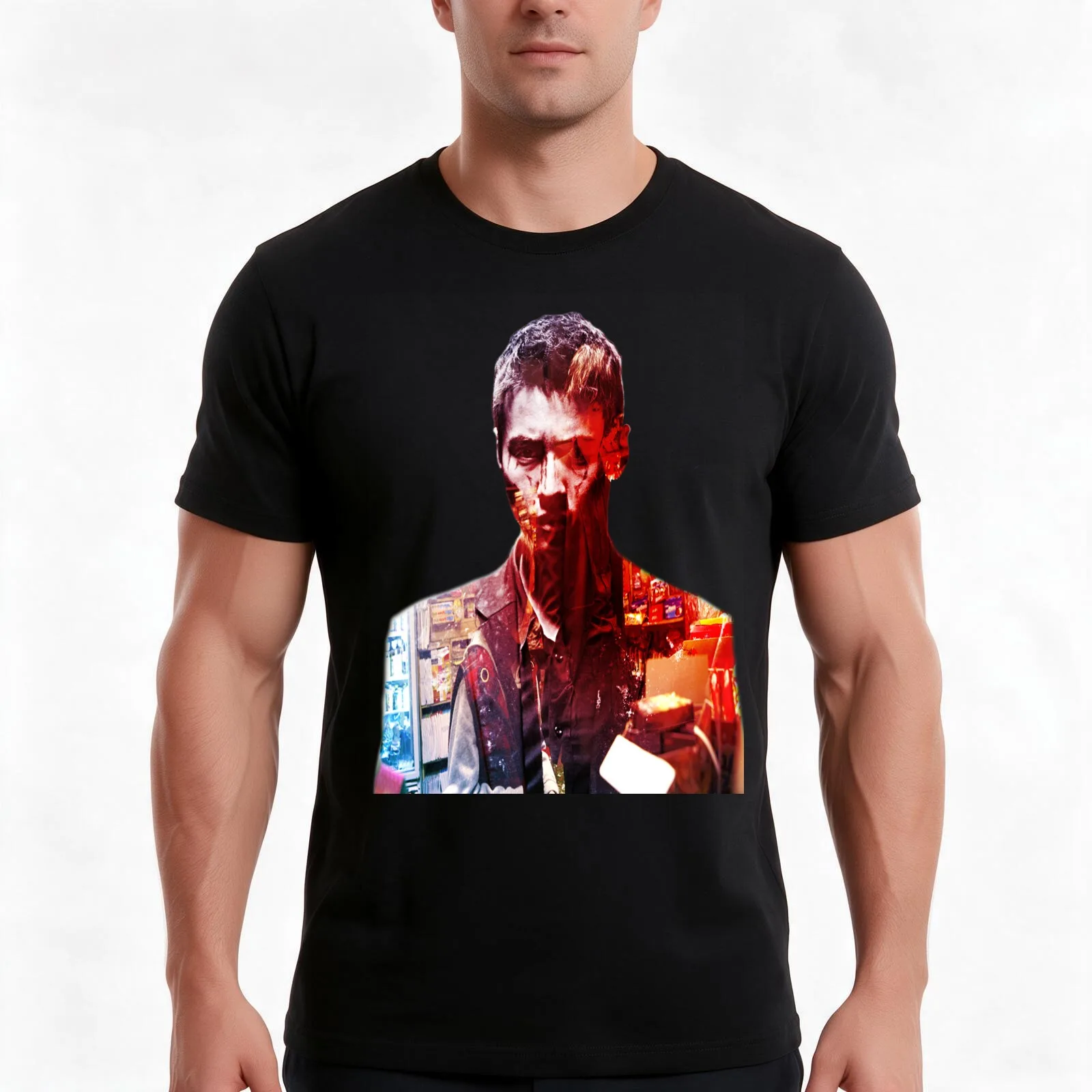 The Man from Nowhere T-Shirt, Summer Casual Cotton Tee, Oversized Streetwear Tops, Vintage Graphic Print, Loose Fit Short Sleeve