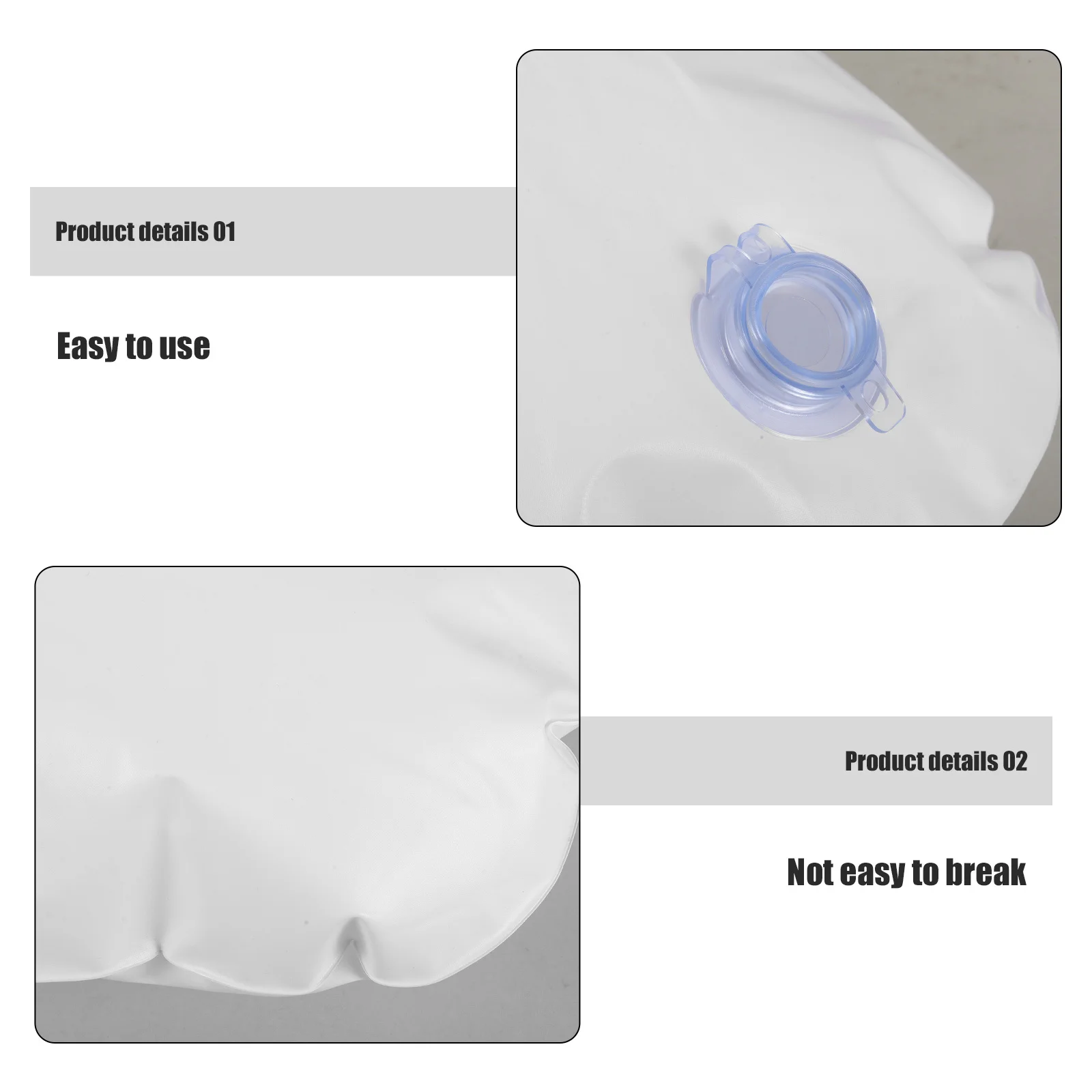 

Refillable Bathtub Seat Cushion Inflatable Water Filled Bath Tub Pad with Non Slip Suction Bottom for Home Hotel Bathtub Use