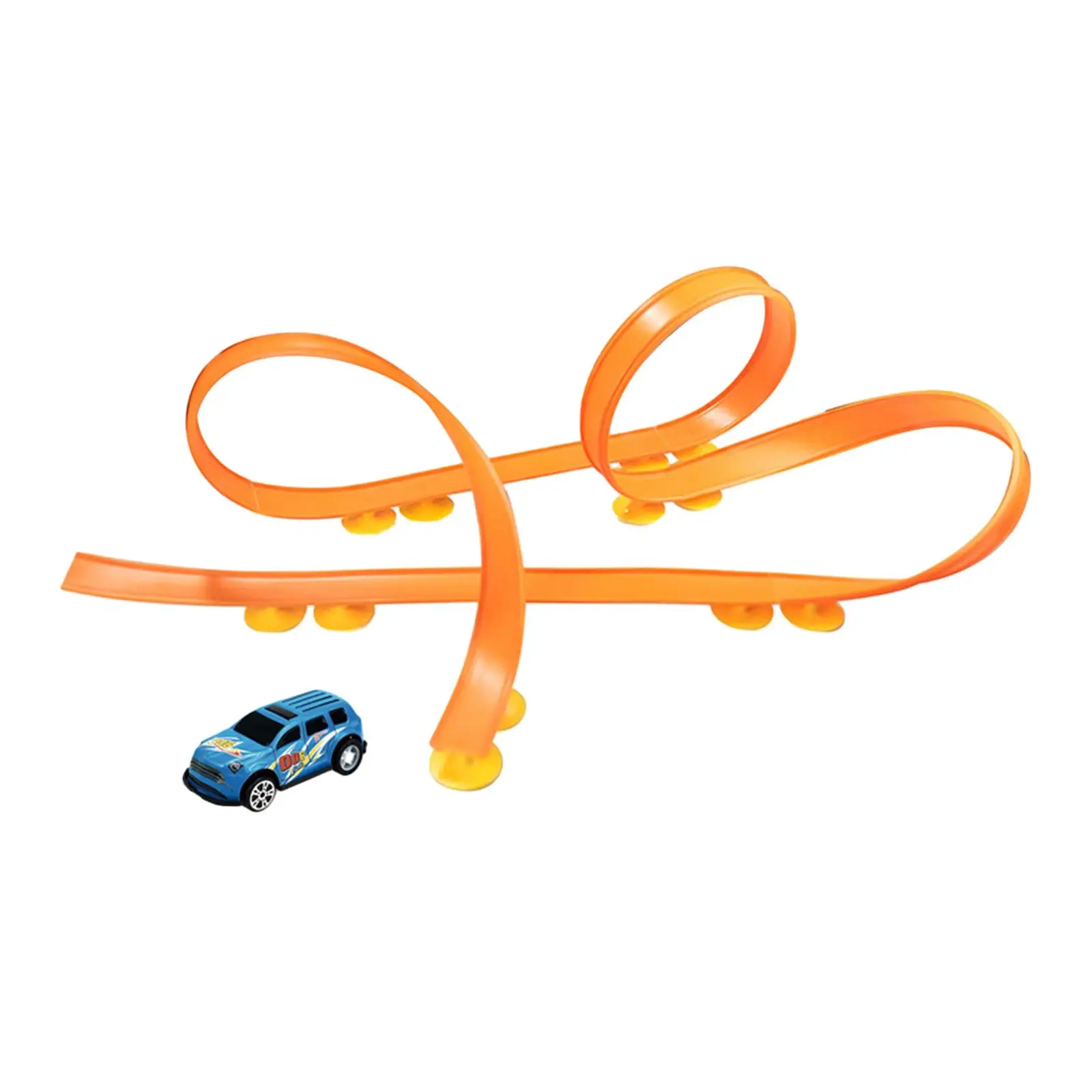 36 Pieces Kids Car Track Sets Slot Car Race Track Set 4~7 for Girls Toddlers DIY Preschool Pull-back Car Race Car Track Toy