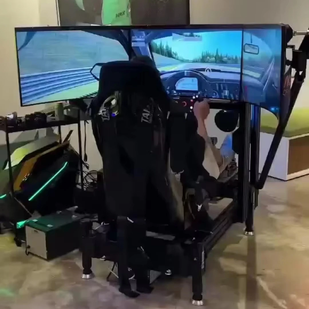 CE Standard Customized Indoor Home Support 4DOF Motion Game Machine Sim Racing Cockpit Metal Frame Simulator