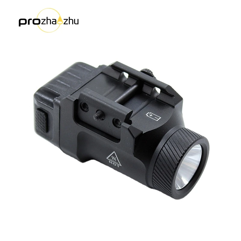 Mini Pistol Flashlight IPX5 Waterproof 3/5 Hours 680 Lumen CR123A Rail Mounted LED Tactical Light