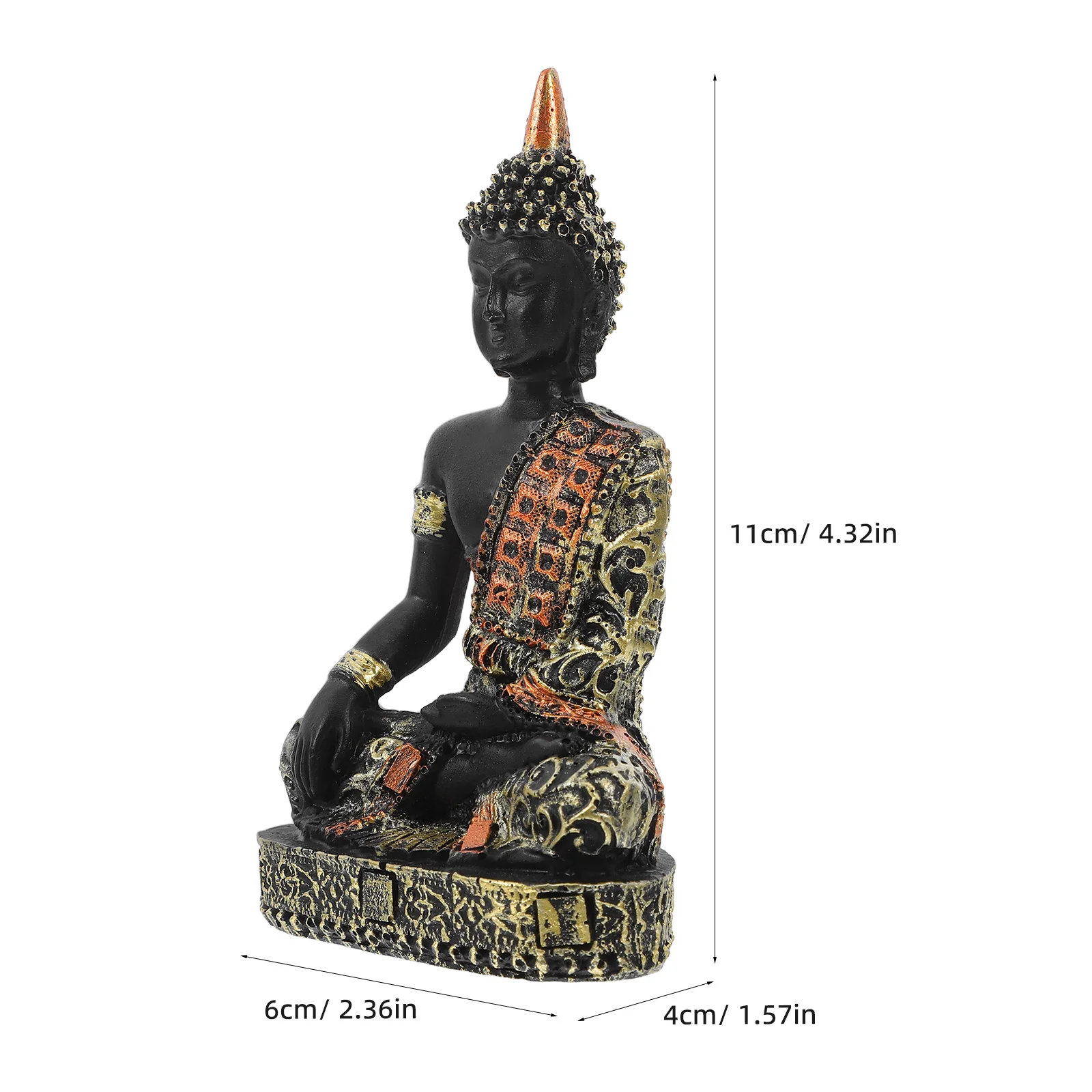 التايلاندية يجلس بوذا تمثال زن التأمل غرفة داخلية مدخل ديكور المنزل الروحي النحت