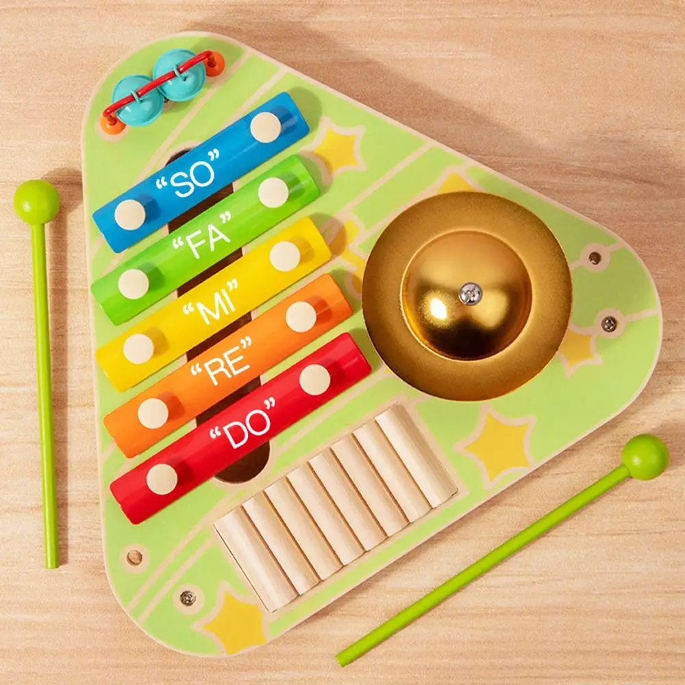 4 w 1 Instrument Perkusyjny Interaktywny z Dźwiękiem 5 Skali Ksylofon Kreatywne Nauka Muzyki Zabawki Drewniane Montessori