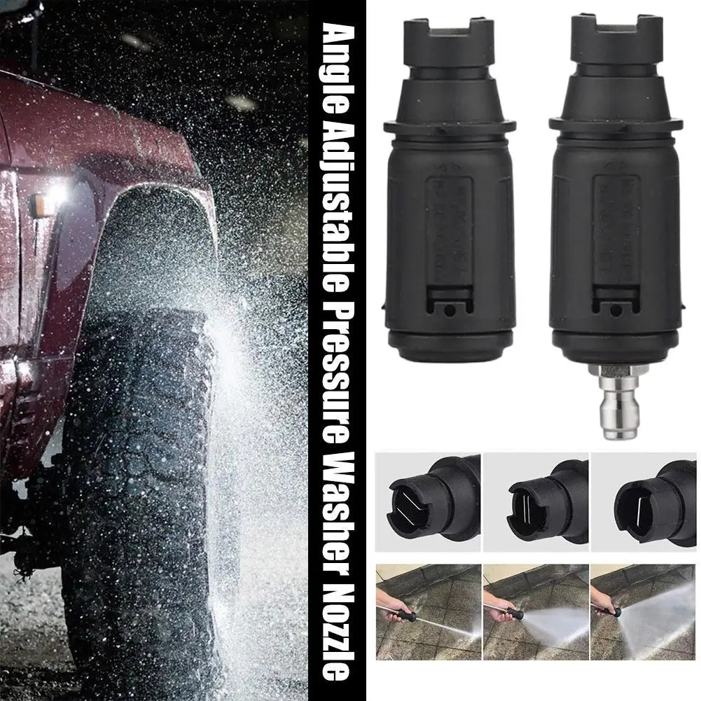 1/4in Angle Quick Pressure Washer Rotating Turbo Nozzle Spray Angle Quick Spray Pressure Cleaning Tip High Adjustable Q5G2