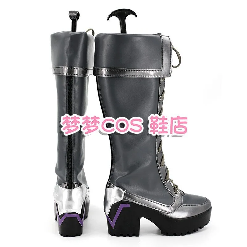 Cammy Cosplay Shoes Street-fighter 6 Overwatchs Grey Boots Custom Made