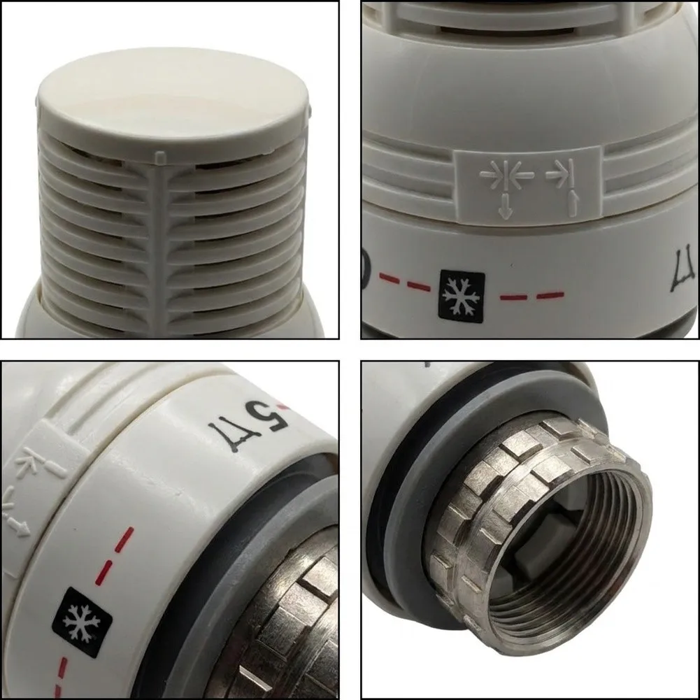 1/2pcs Temperature Control Head M30x1.5 Thermostatic Valve High-flow Thermostatic Radiator Valve Head For Underfloor Heating