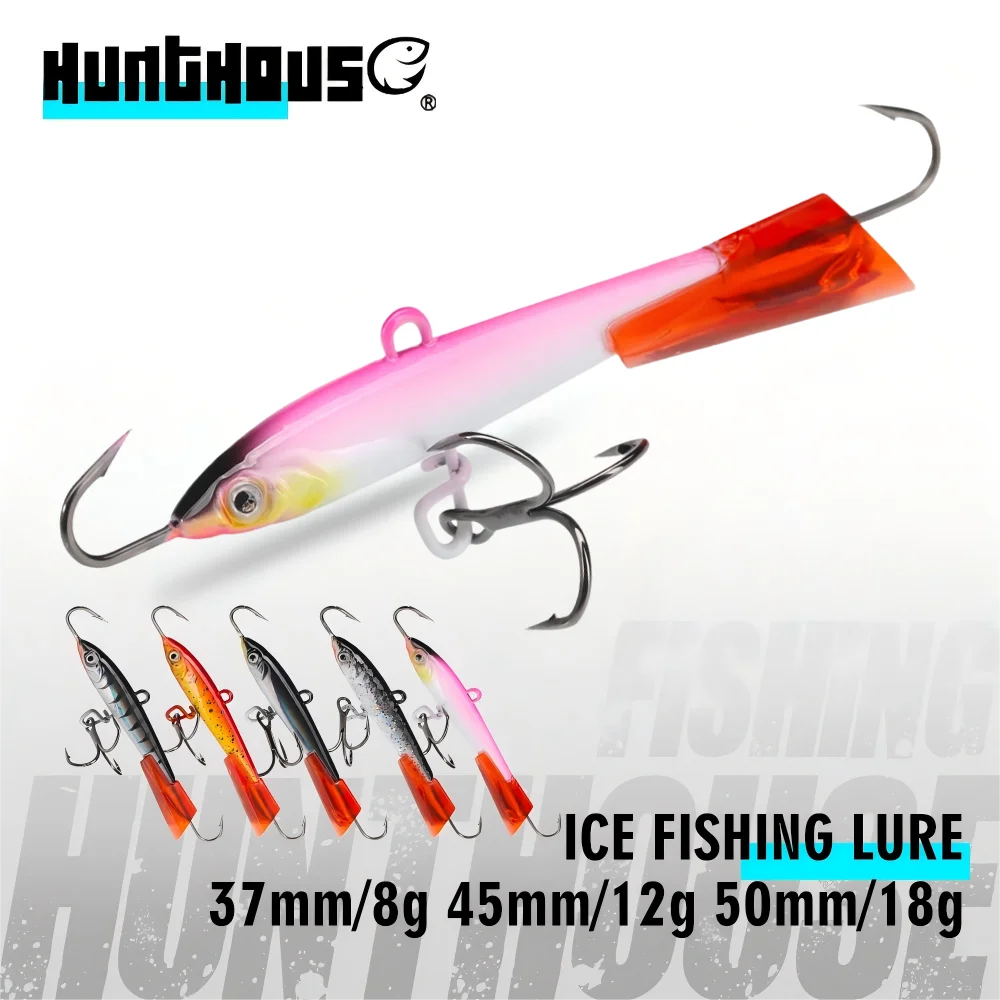 Hunthouse Winter Ice Fishing Lure 37mm/8g 45mm/12g 50mm/18g Balancer Sinking Hard Baits VIB Fishing Tackle For Bass Pike LW851