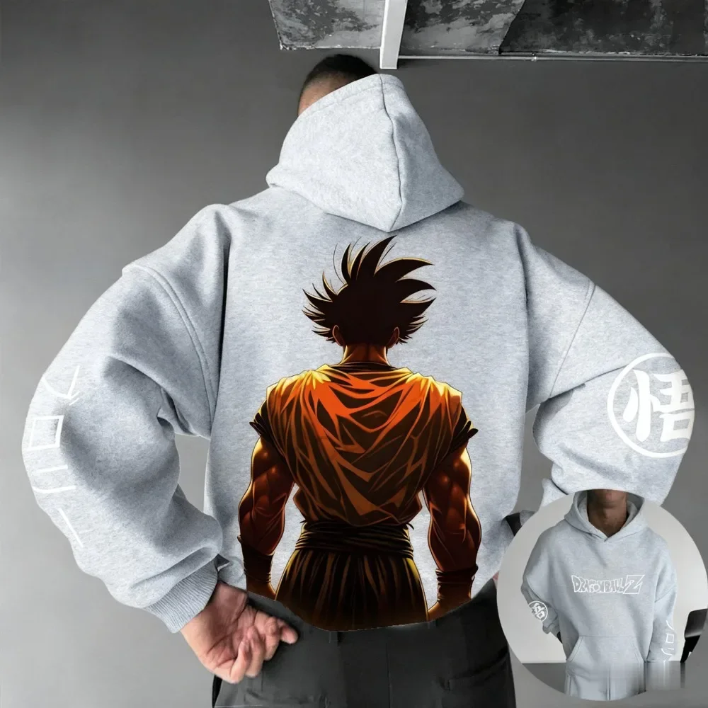 드래곤 볼 Wukong 새로운 청소년 활력 대형 후드티 가을, 겨울 남성 및 여성 부모-자식 다목적 캐주얼 재킷