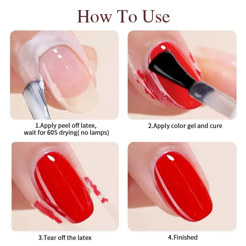 AWStorG 15ML Peel Off Latex Nail Polish Liquid Protect Anti-spill Fast Dry Odor-free Nail Edge Skin Care Protector For Nail Art image 4