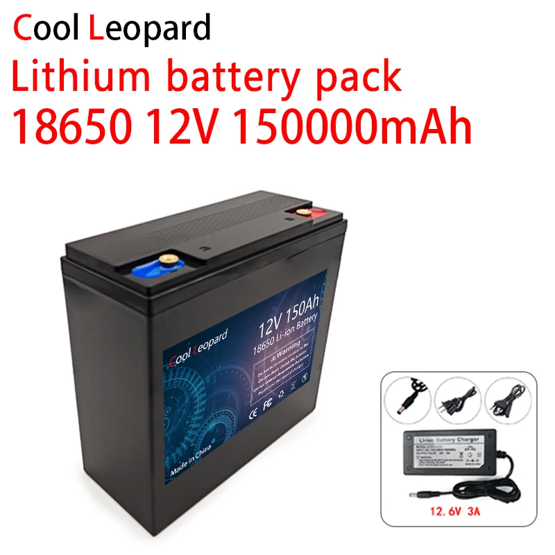 

18650 3S6P 12V 150Ah Lithium Battery With BMS,For Sprayers Electric Vehicle Replacement Li-ion Batterie Pack+12.6V Charger