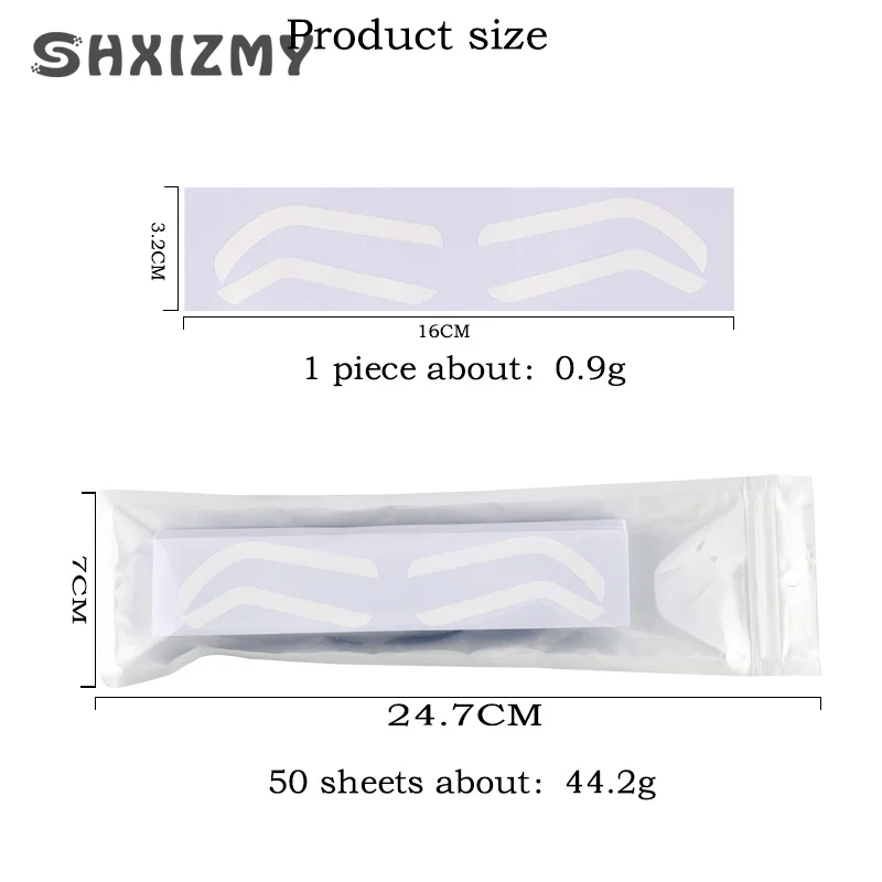 Adesivo ausiliario per aerografo per sopracciglia con Stencil per sopracciglia usa e getta per modellare le sopracciglia con opzione Single Eyebrowstype