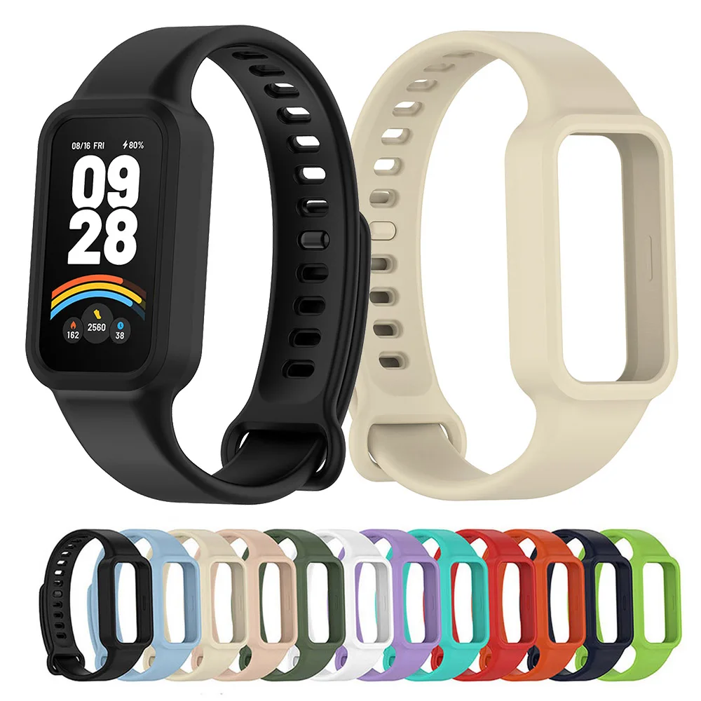 حزام سيليكون لـ Xiaomi Smart Band 9 سوار معصم نشط لملحقات Redmi Band 3 Correa